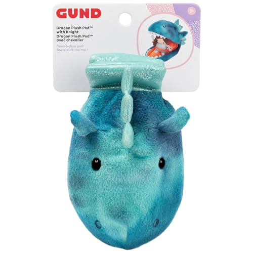 GUND Plush Pod Dragon with Knight, 9.5-Inch Surprise Stuffed Animal