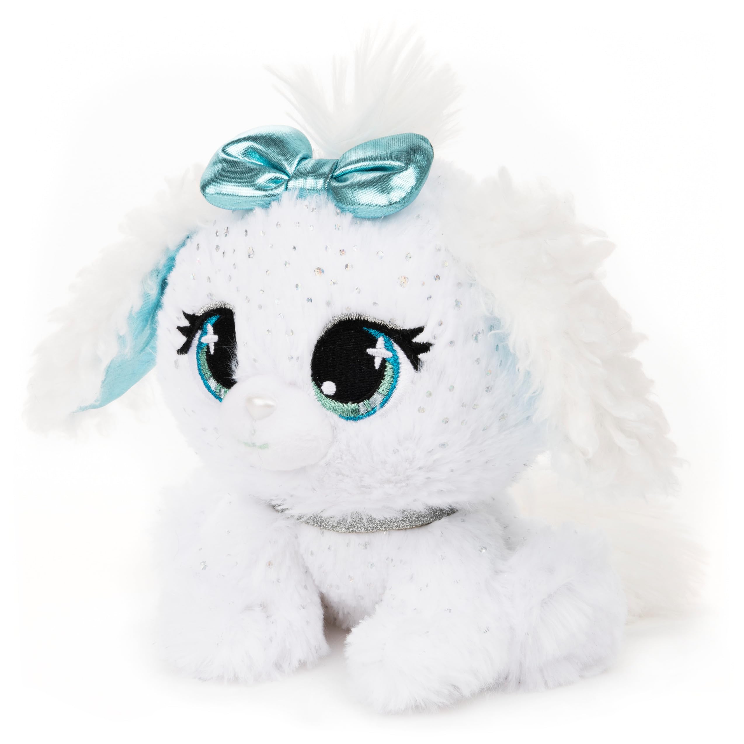 GUND P.Lushes Bianca Blings Designer Plush Dog – 6 Inch Sparkly White & Blue Fashion Pet