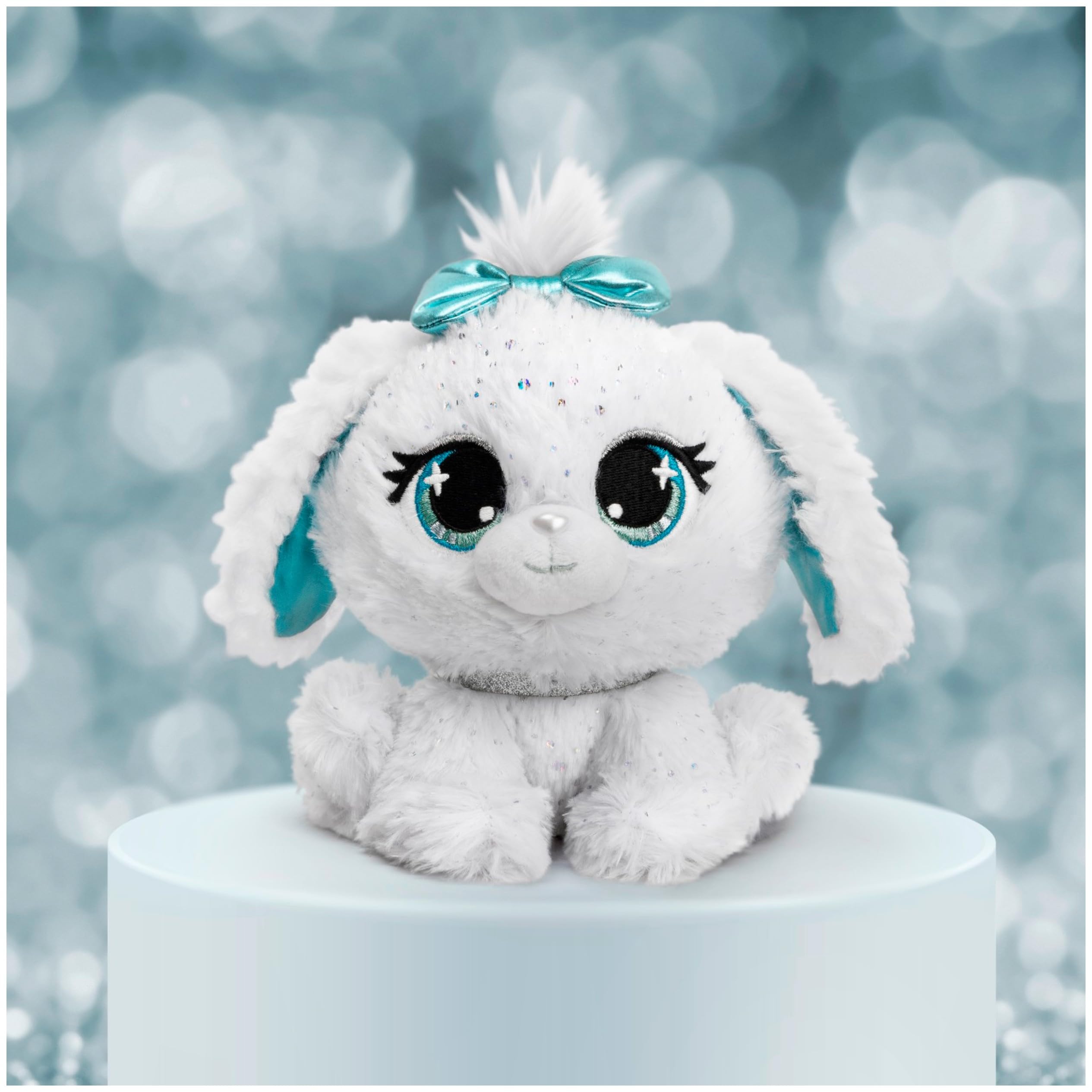 GUND P.Lushes Bianca Blings Designer Plush Dog – 6 Inch Sparkly White & Blue Fashion Pet