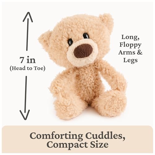 GUND Toothpick Teddy Bear - 7-Inch Beige Plush Toy, Soft & Huggable for Ages 1 and Up