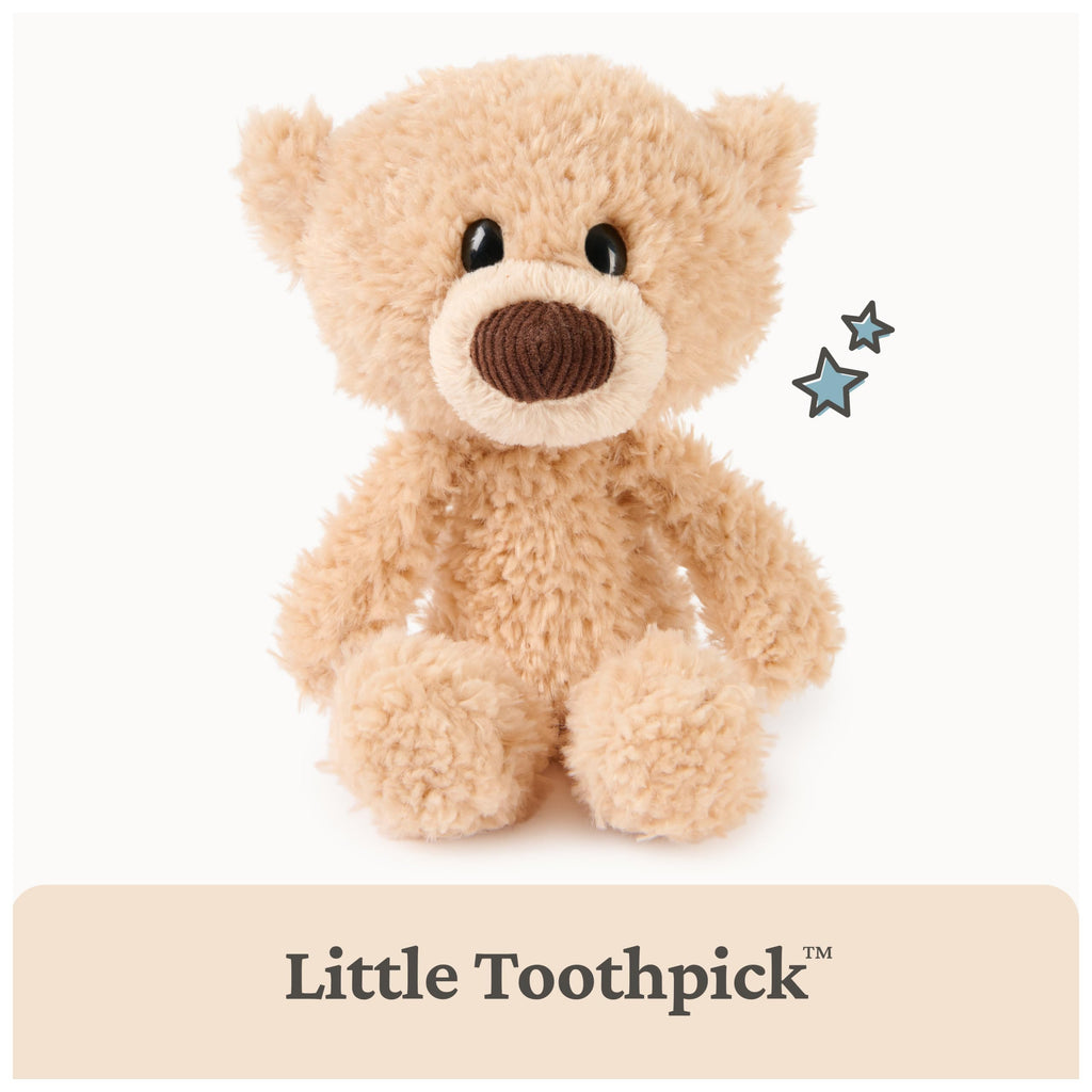 GUND Toothpick Teddy Bear - 7-Inch Beige Plush Toy, Soft & Huggable for Ages 1 and Up