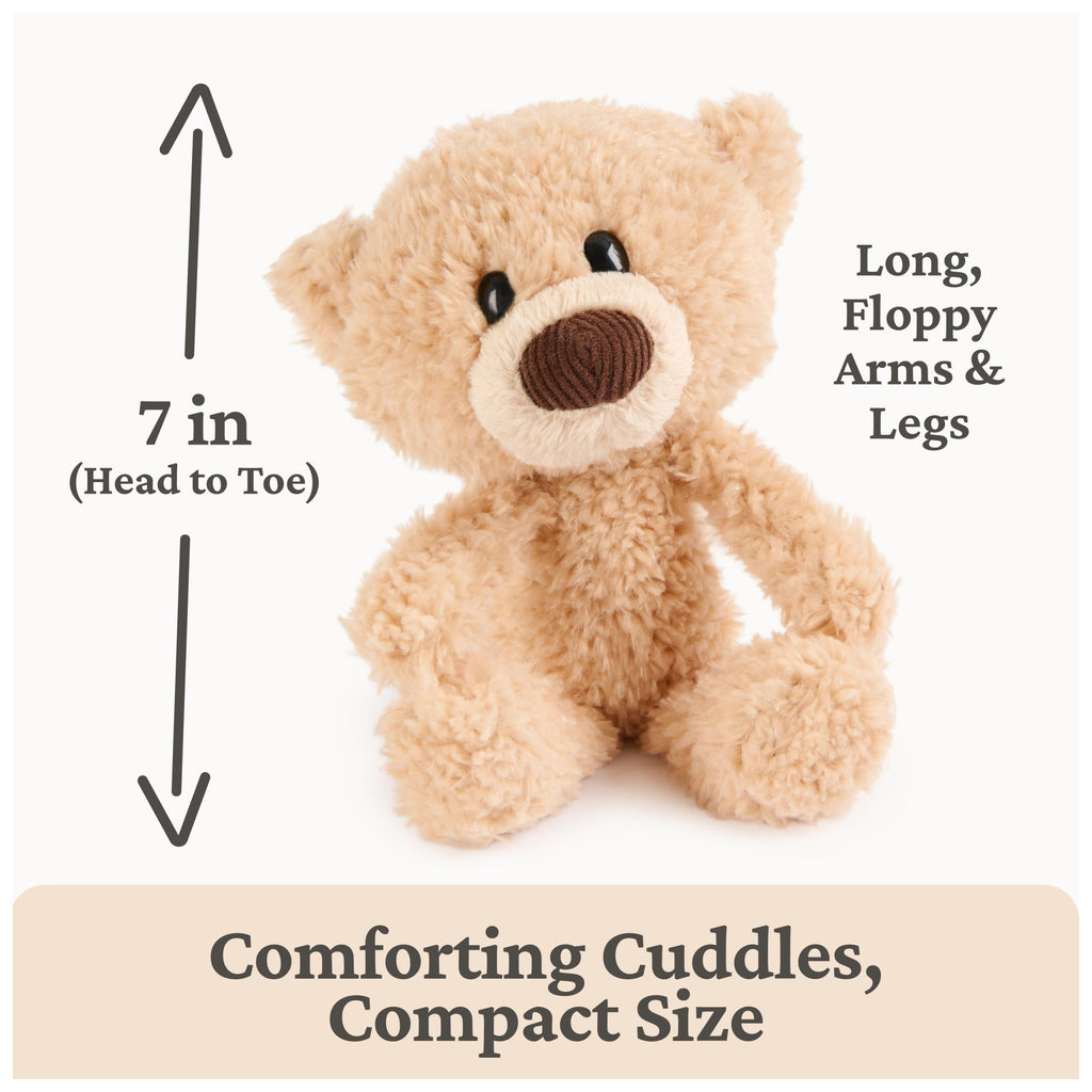 GUND Toothpick Teddy Bear - 7-Inch Beige Plush Toy, Soft & Huggable for Ages 1 and Up