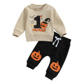 Gureui My First Halloween Baby Boy Outfit – Long Sleeve Pumpkin Patch Sweatshirt & Pants Set for Infant Toddler