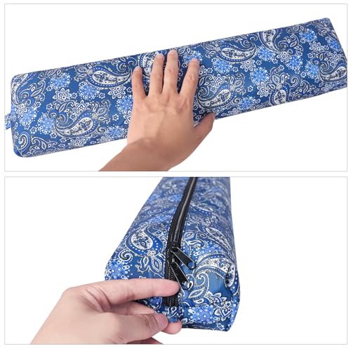 GUSTARIA Empty Mahjong Tile Bag – Thickened Blue Printed Carrying Case for 1.2 Inch Standard American Tiles