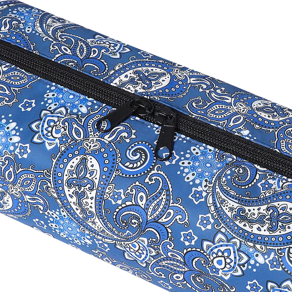 GUSTARIA Empty Mahjong Tile Bag – Thickened Blue Printed Carrying Case for 1.2 Inch Standard American Tiles