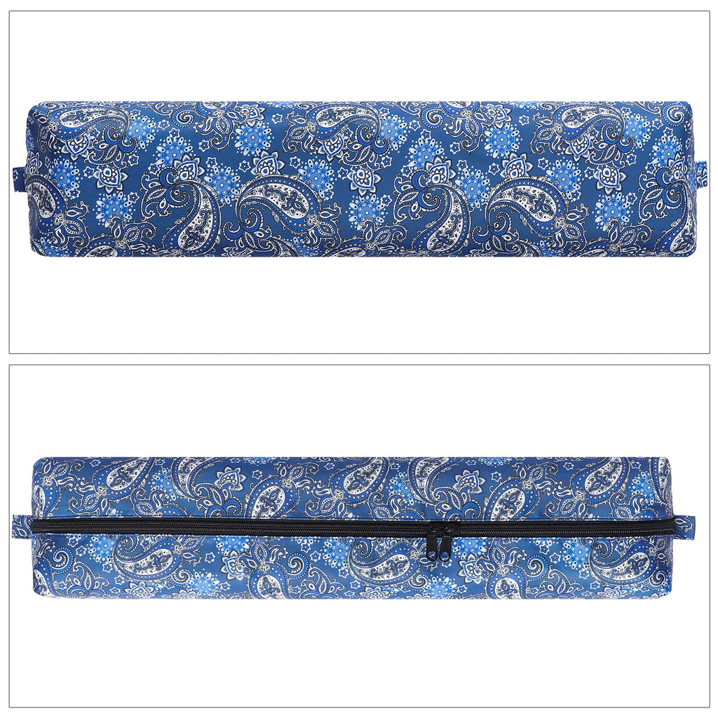 GUSTARIA Empty Mahjong Tile Bag – Thickened Blue Printed Carrying Case for 1.2 Inch Standard American Tiles