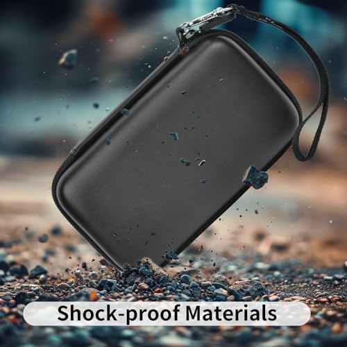 GWCASE Protective Carrying Case for RG35XX H and Retro Handheld Game Consoles, Hard EVA Shockproof Travel Storage Box - Black