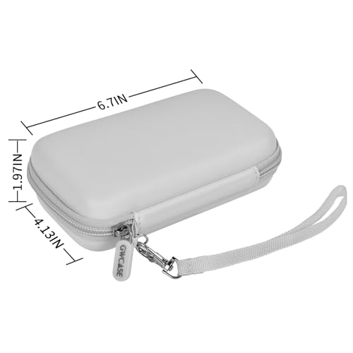 GWCASE Protective Carrying Case for RG35XX H Retro Handheld Game Console - Gray Hard EVA Storage Box with Hand Strap