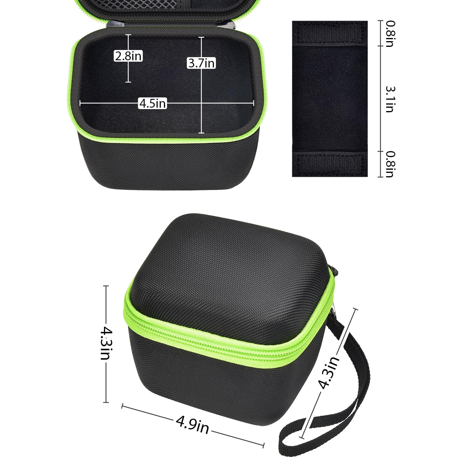 GWCASE Storage Case for LeapFrog LeapMove - Hard Shell Carrying Bag with Mesh Pocket - Black