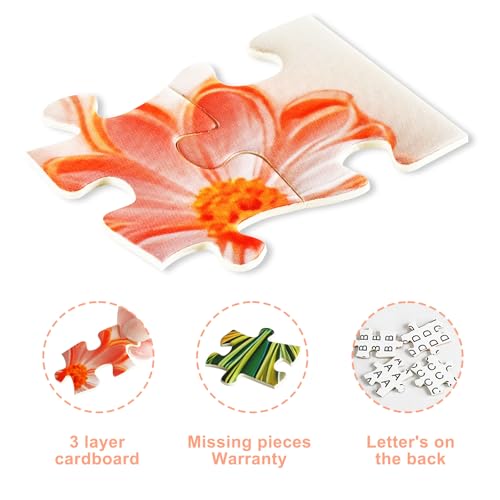 Gyadiex 500 Piece Butterfly Flower Jigsaw Puzzle for Adults – 20x20 Inch Colorful Paper Art with Poster