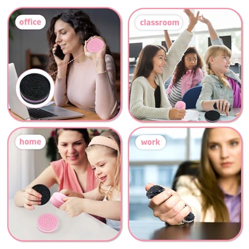 Gytera Sticky Cookie Squishies 2-Pack (Pink & Black) - Soft Squeeze Fidget Toys for Stress Relief, Sensory Play, and Anxiety
