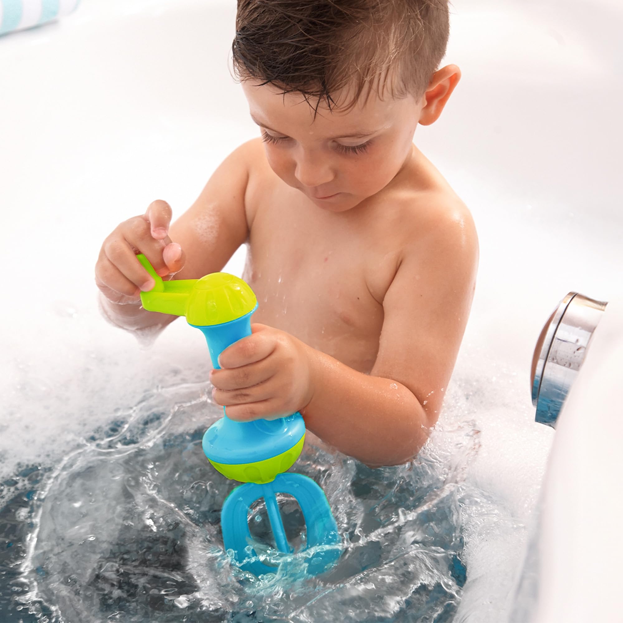 HABA Bubble Bath Whisk - Toddler Bath Toy for Sensory Play, Ages 3-6, Blue