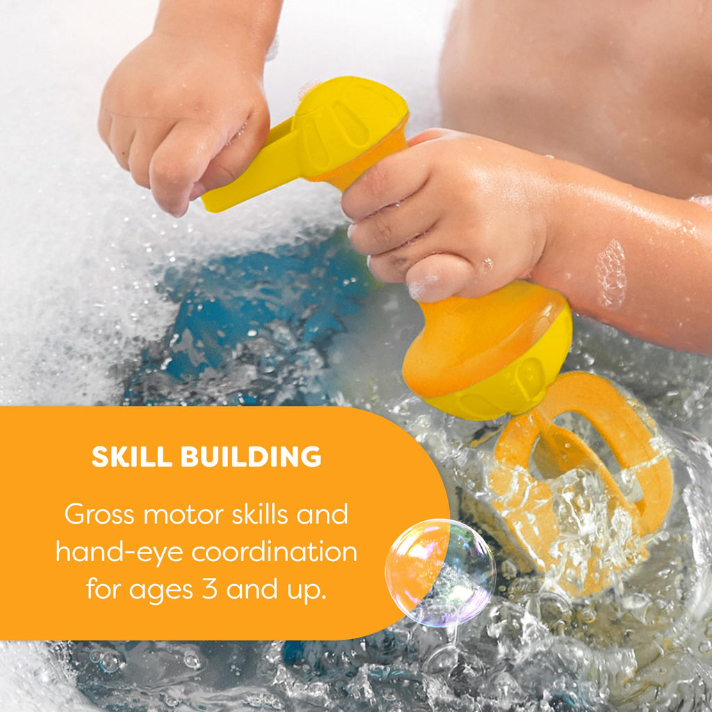 HABA Bubble Bath Whisk - Yellow Toddler Bath Toy for Sensory Play, Ages 3+