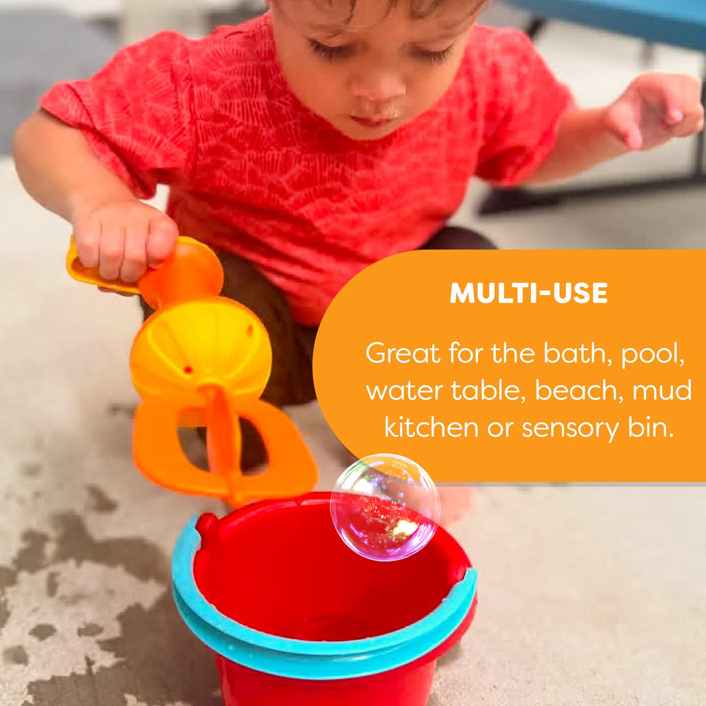HABA Bubble Bath Whisk - Yellow Toddler Bath Toy for Sensory Play, Ages 3+