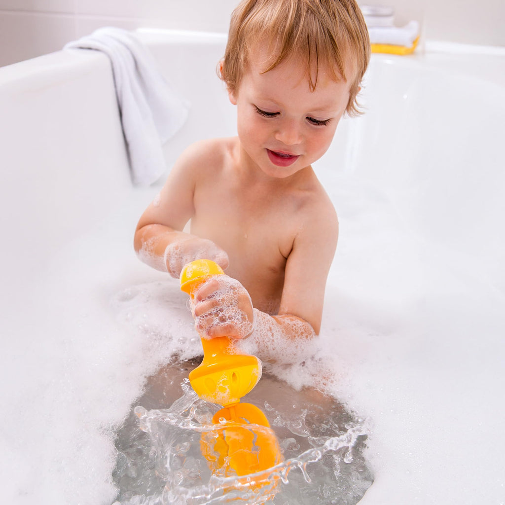 HABA Bubble Bath Whisk - Yellow Toddler Bath Toy for Sensory Play, Ages 3+