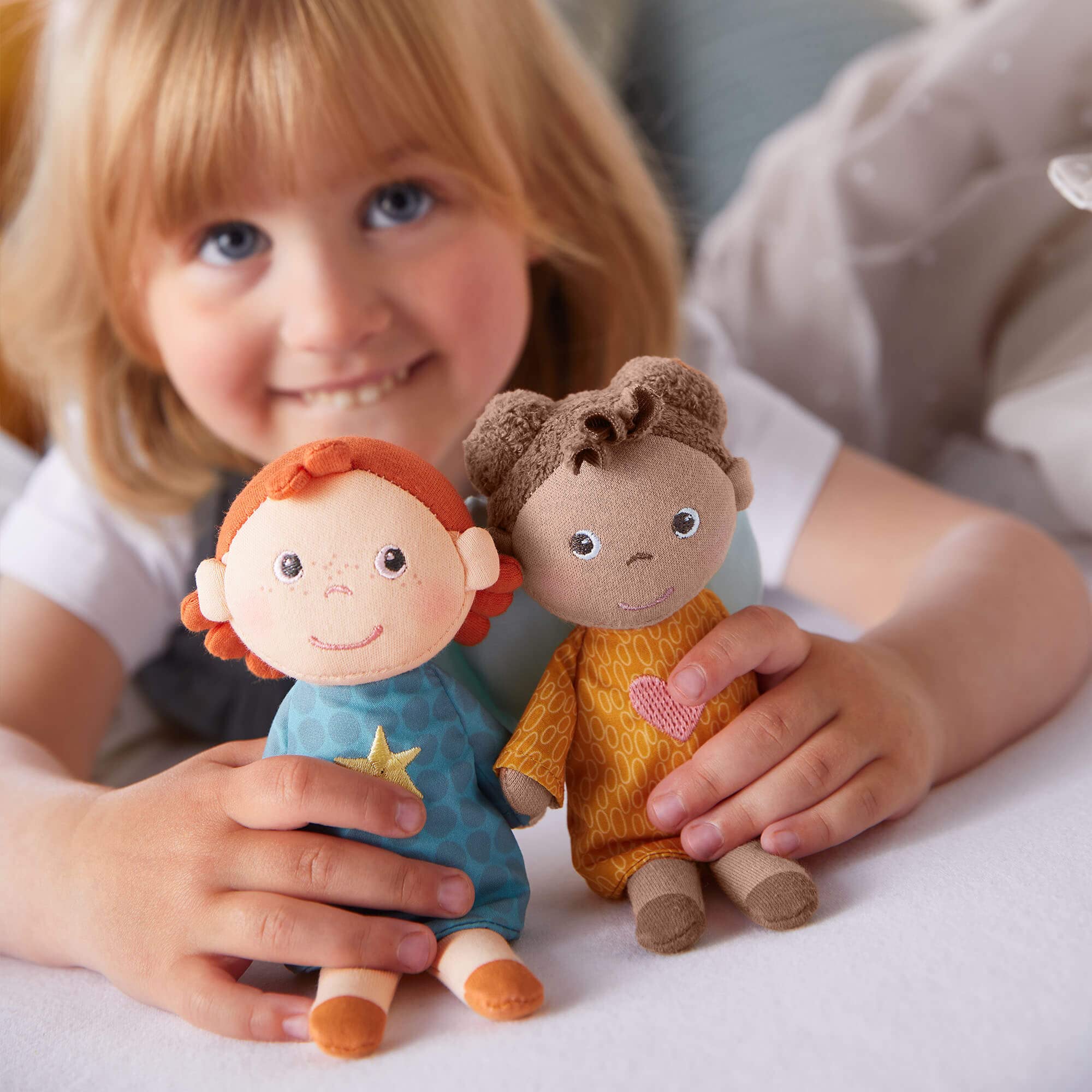 HABA Guardian Angel Mini Doll Nora - 6-Inch Soft Plush Baby Doll with Angel Wings for Ages 0+