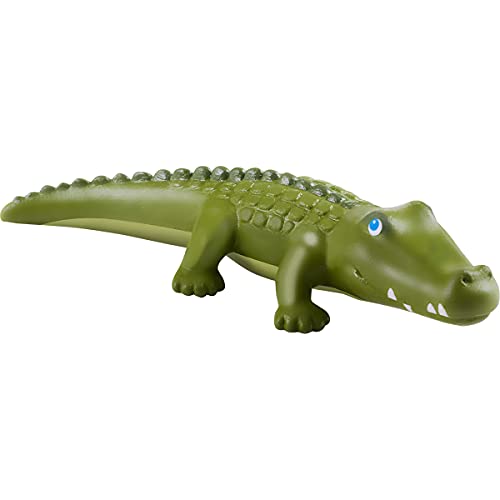 HABA Little Friends Crocodile – 7-Inch Chunky Plastic Zoo Animal Toy Figure