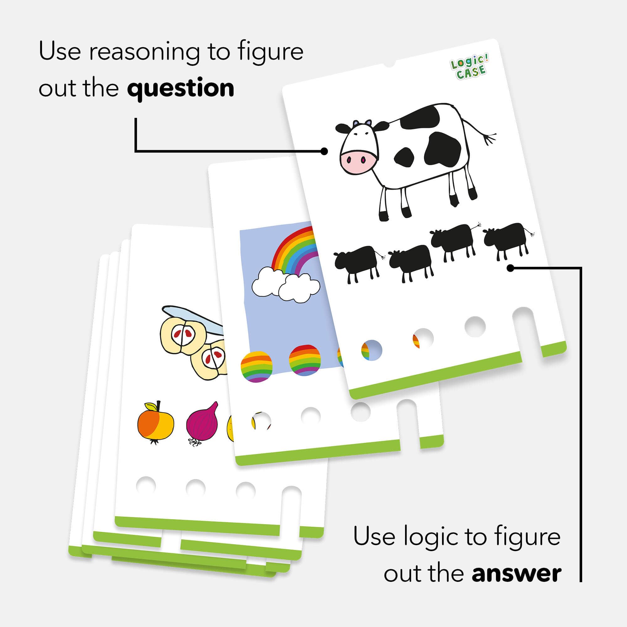 HABA Logic! CASE Brain Games for Kids Starter Set (Ages 5+) – 77 Visual Puzzles for Critical Thinking & Pattern Recognition