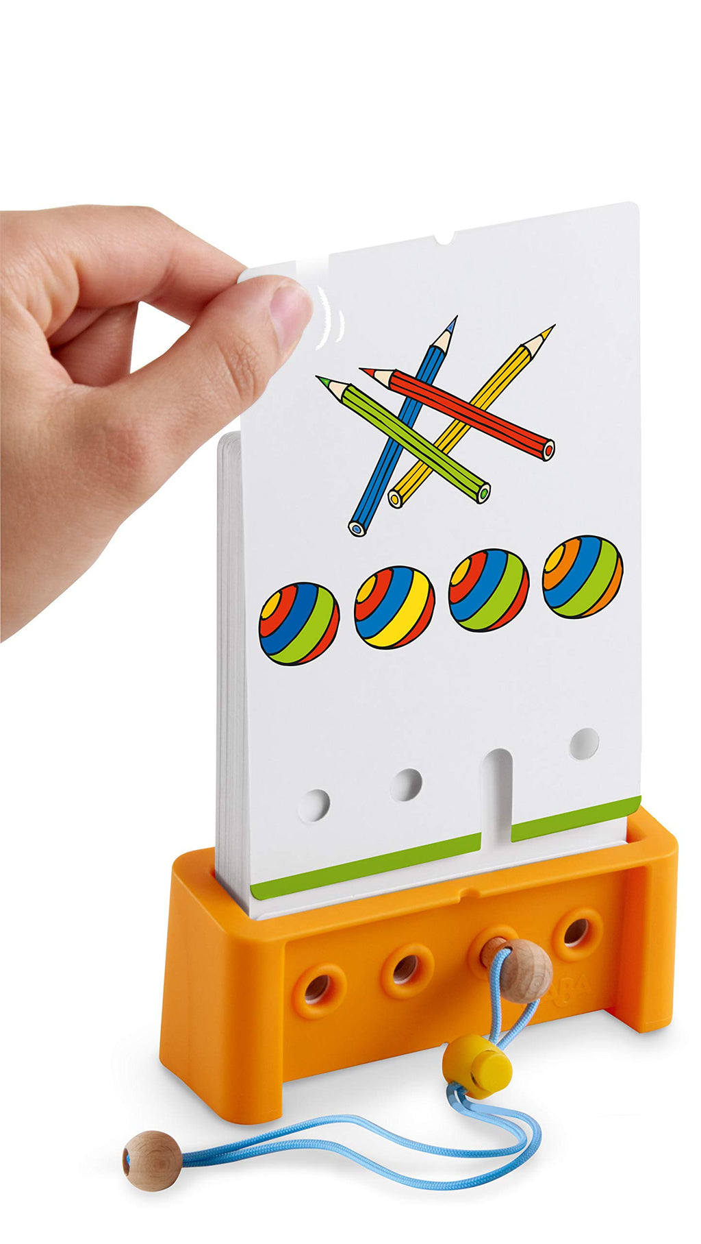 HABA Logic! CASE Starter Set 6+ – 77 Brain Teaser Puzzles for Kids, Travel Game with Self-Checking Wooden Peg