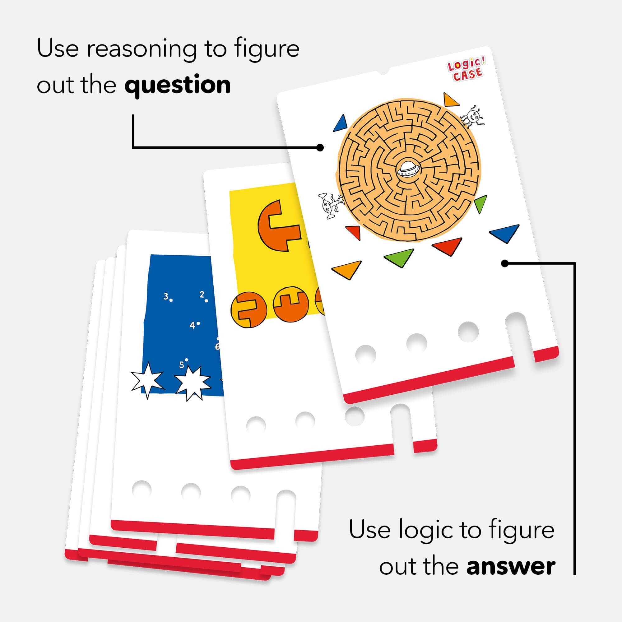 HABA Logic! CASE Starter Set – 77 Brain Teaser Puzzles for Kids Ages 7+ (Portable Car & Travel Game)