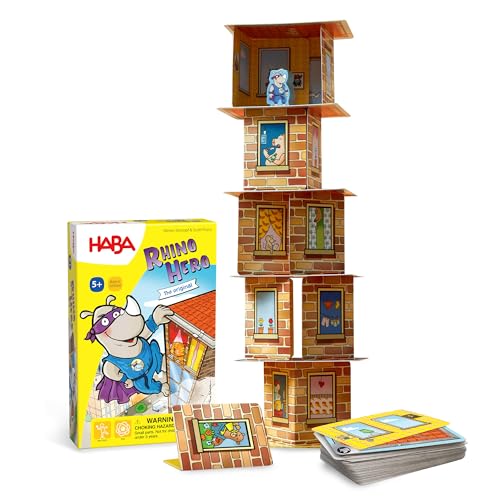 HABA Rhino Hero Stacking Card Game - Award-Winning Family Fun for Ages 5+