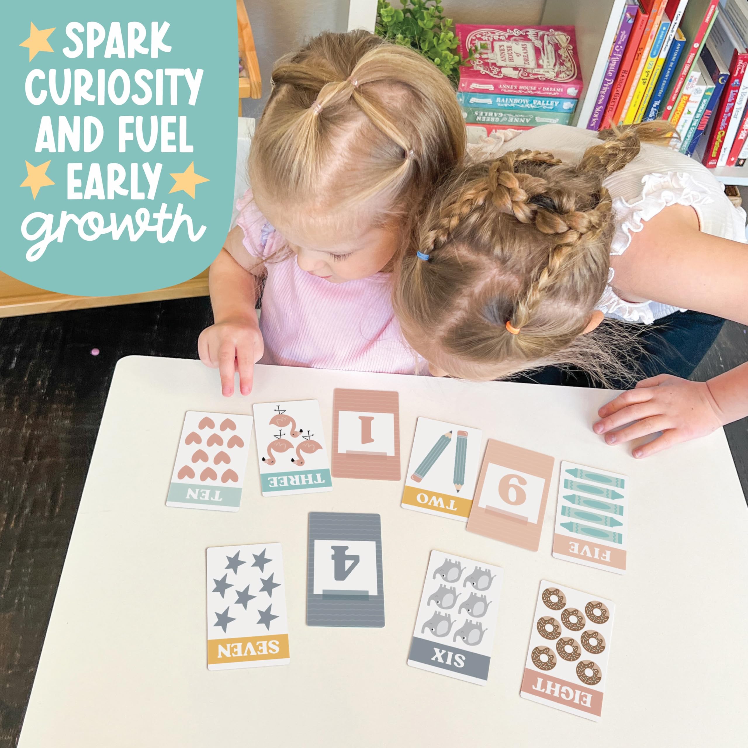 Hadley Designs Alphabet Flash Cards for Toddlers 1-3: 58 Double-Sided Cards for Preschool Learning, Homeschool, and Gifts