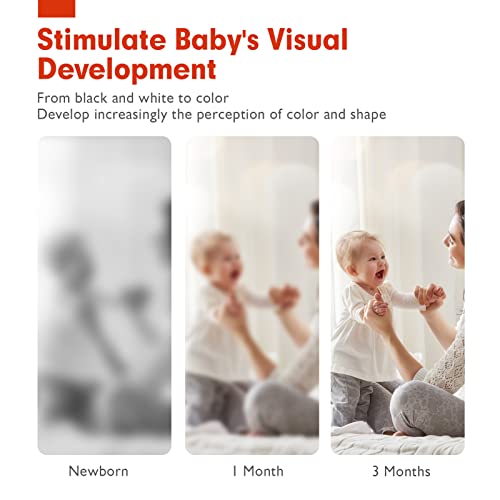 hahaland Contrast Flash Cards for Infant Tummy Time – 20 Black & White Visual Stimulation Cards for Newborns 0-3-6 Months