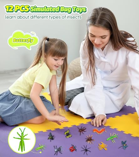 HAIMST 17-Piece Bug Catcher Kit for Kids | Outdoor Explorer Set with Butterfly Net & Magnifying Glass