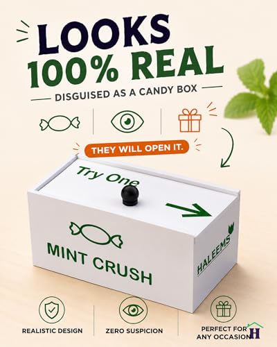 HALEEMS Spider Prank Box with Built-in Spooky Laugh – Solid Wood Candy Box Disguise, Fits Gift Cards & Money, Funny Gag Toy for Kids & Adults