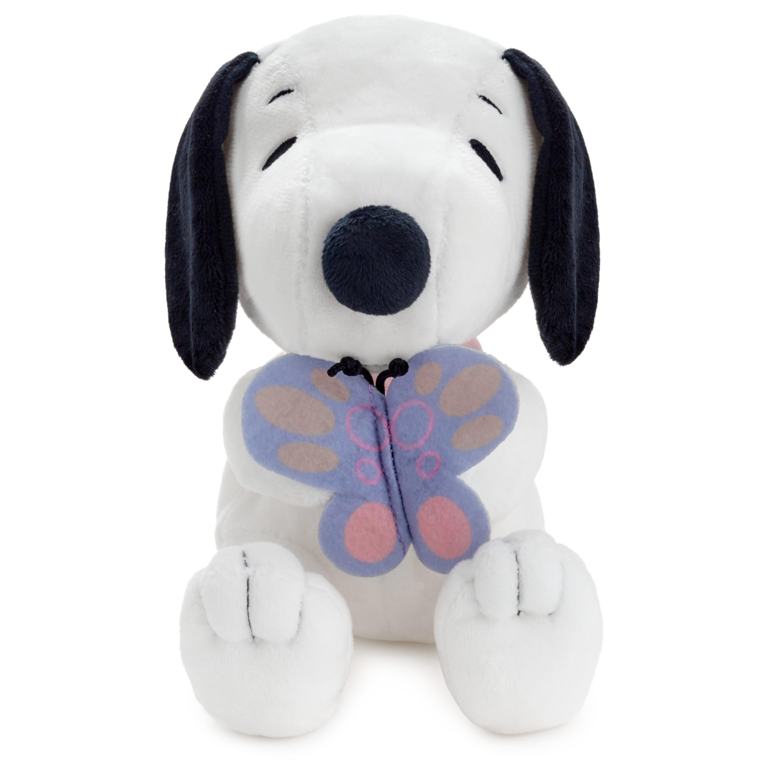 Hallmark Peanuts Snoopy Plush Toy with Butterfly - Easter Gift for Kids and Collectors