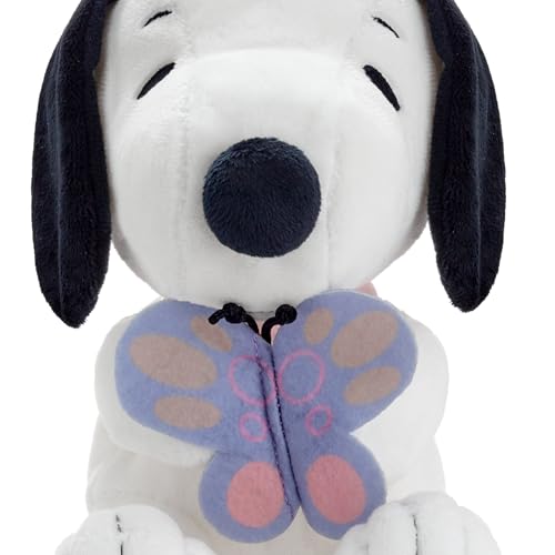 Hallmark Peanuts Snoopy Plush Toy with Butterfly - Easter Gift for Kids and Collectors