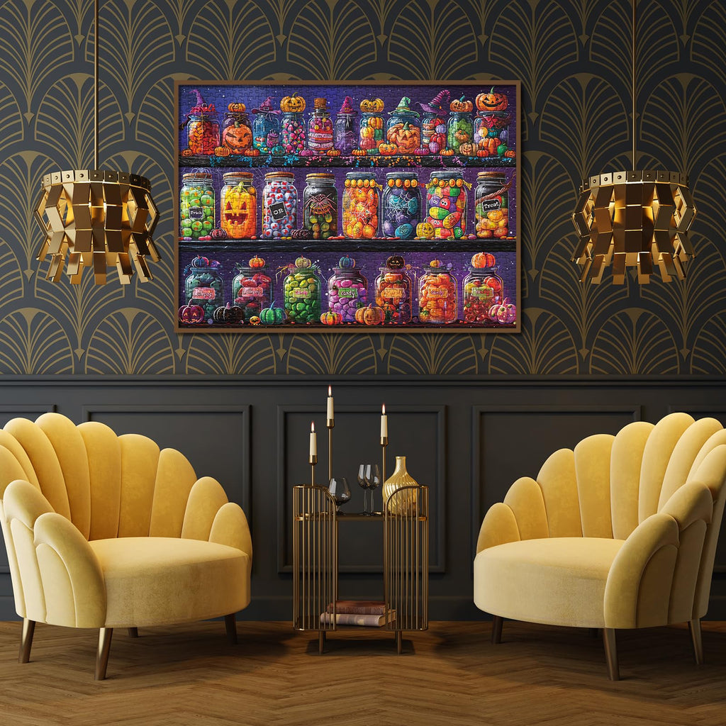 Halloween Candy House 1000-Piece Jigsaw Puzzle for Adults – Spooky Autumn Fun by Larkipuzz