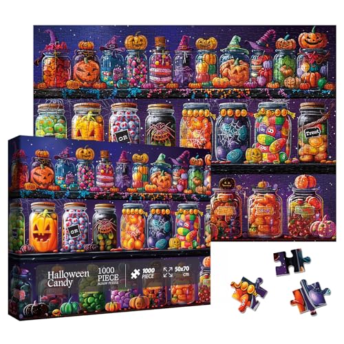 Halloween Candy House 1000-Piece Jigsaw Puzzle for Adults – Spooky Autumn Fun by Larkipuzz