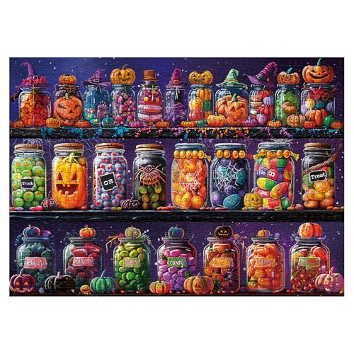 Halloween Candy House 1000-Piece Jigsaw Puzzle for Adults – Spooky Autumn Fun by Larkipuzz