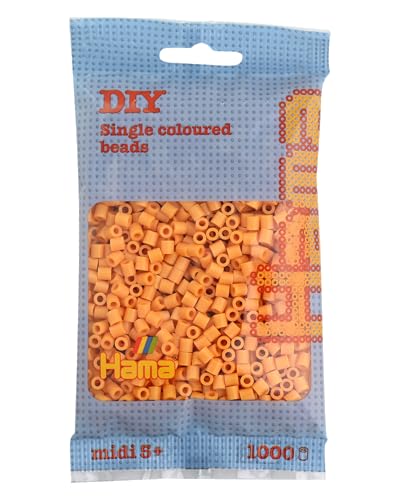 Hama Yellow Midi Beads – 1000-Piece Plastic Craft Beads for Kids