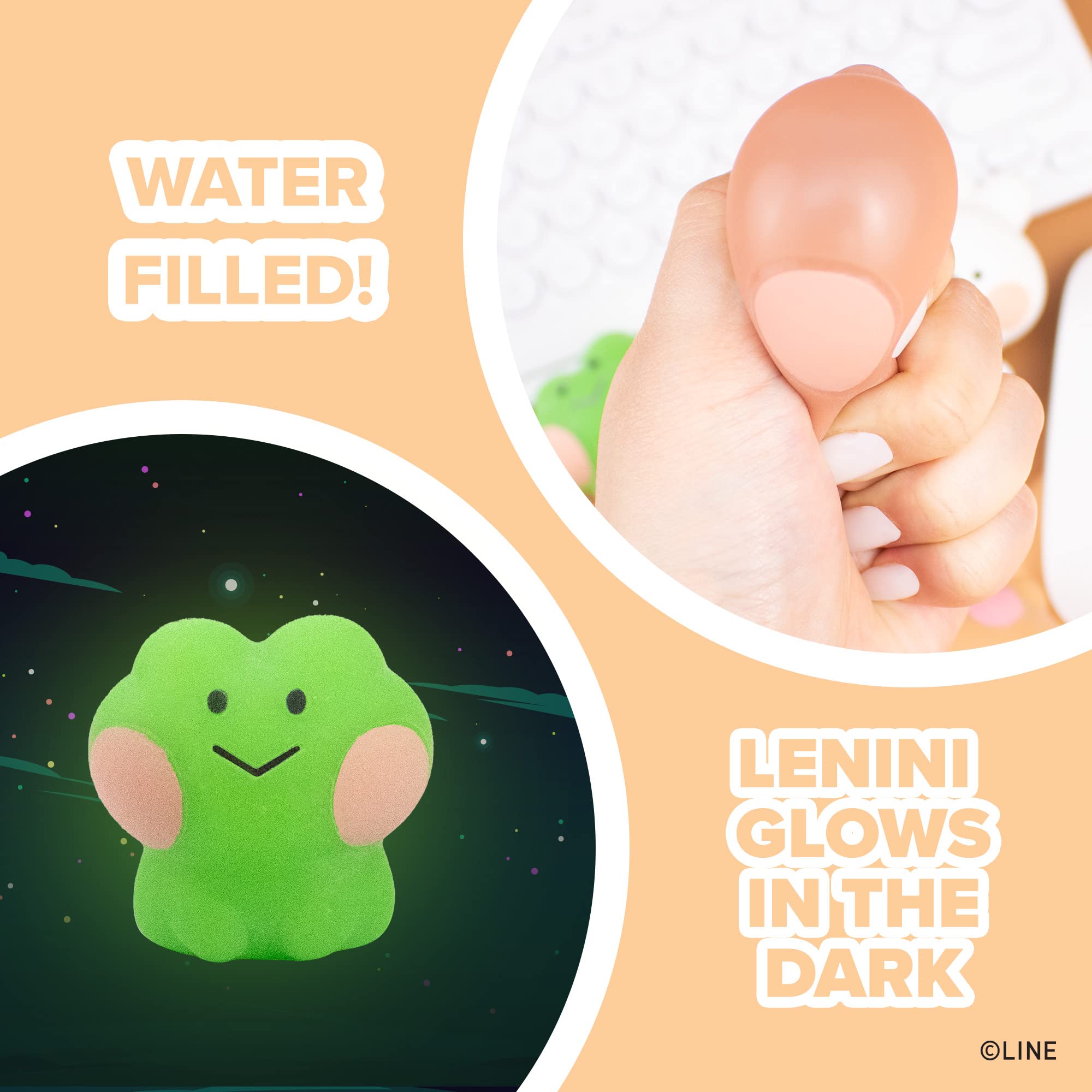 Hamee LINE Friends minini Cute Capsule Squishy – Water-Filled Mystery Blind Toy, Collectible Stress Relief Fidget