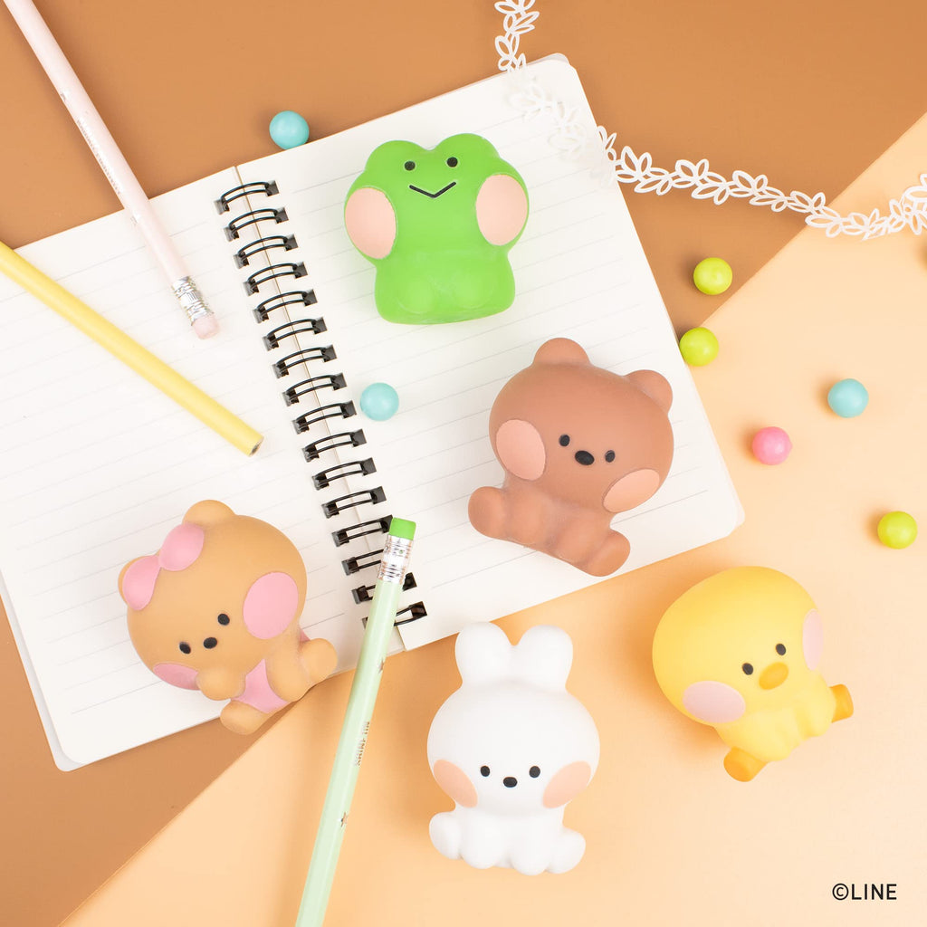 Hamee LINE Friends minini Cute Capsule Squishy – Water-Filled Mystery Blind Toy, Collectible Stress Relief Fidget