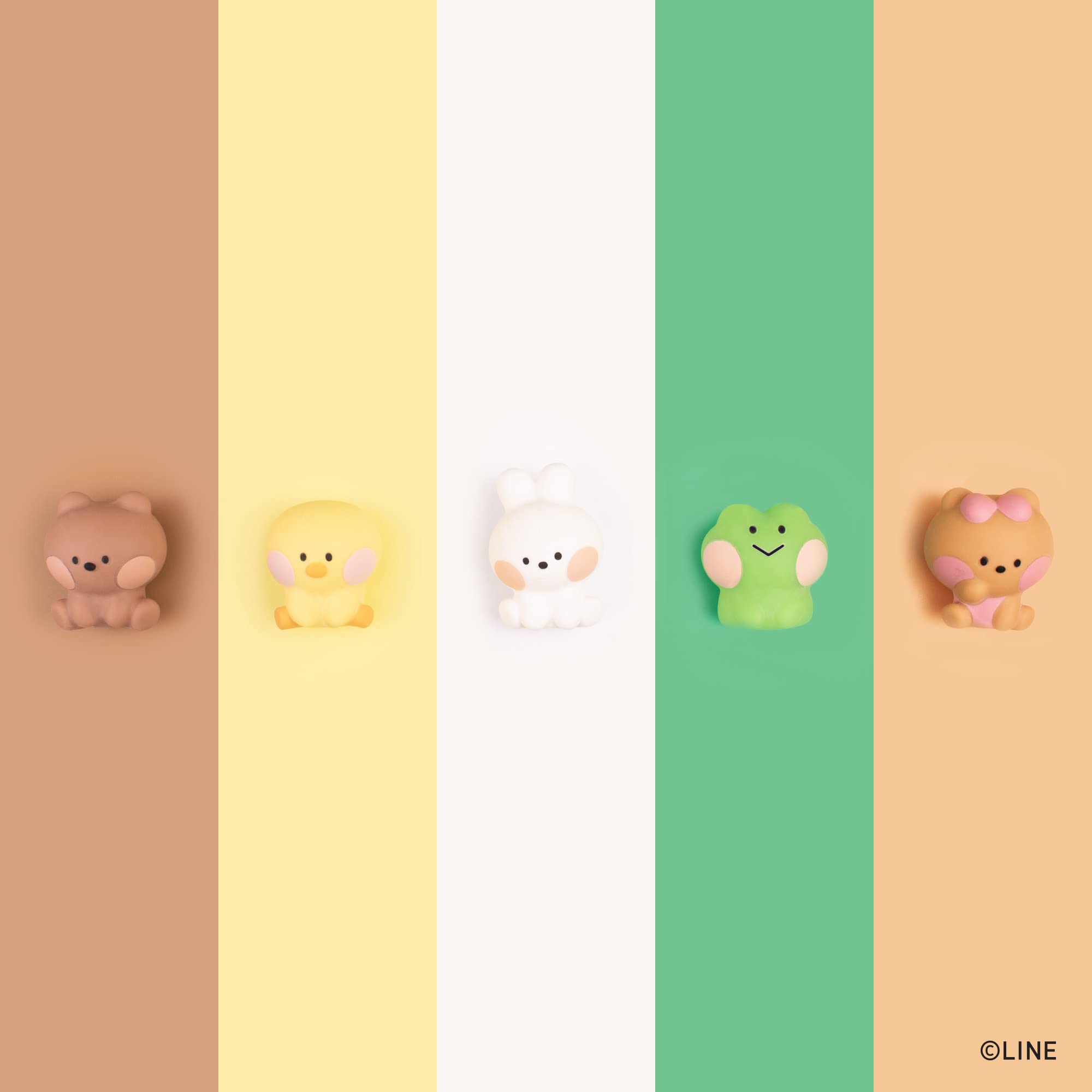 Hamee LINE Friends minini Cute Capsule Squishy – Water-Filled Mystery Blind Toy, Collectible Stress Relief Fidget