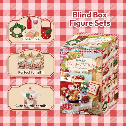 Hamee RE-MENT Strawberry Café Blind Box Miniature Figure – 1 Random Figure from 8 Designs