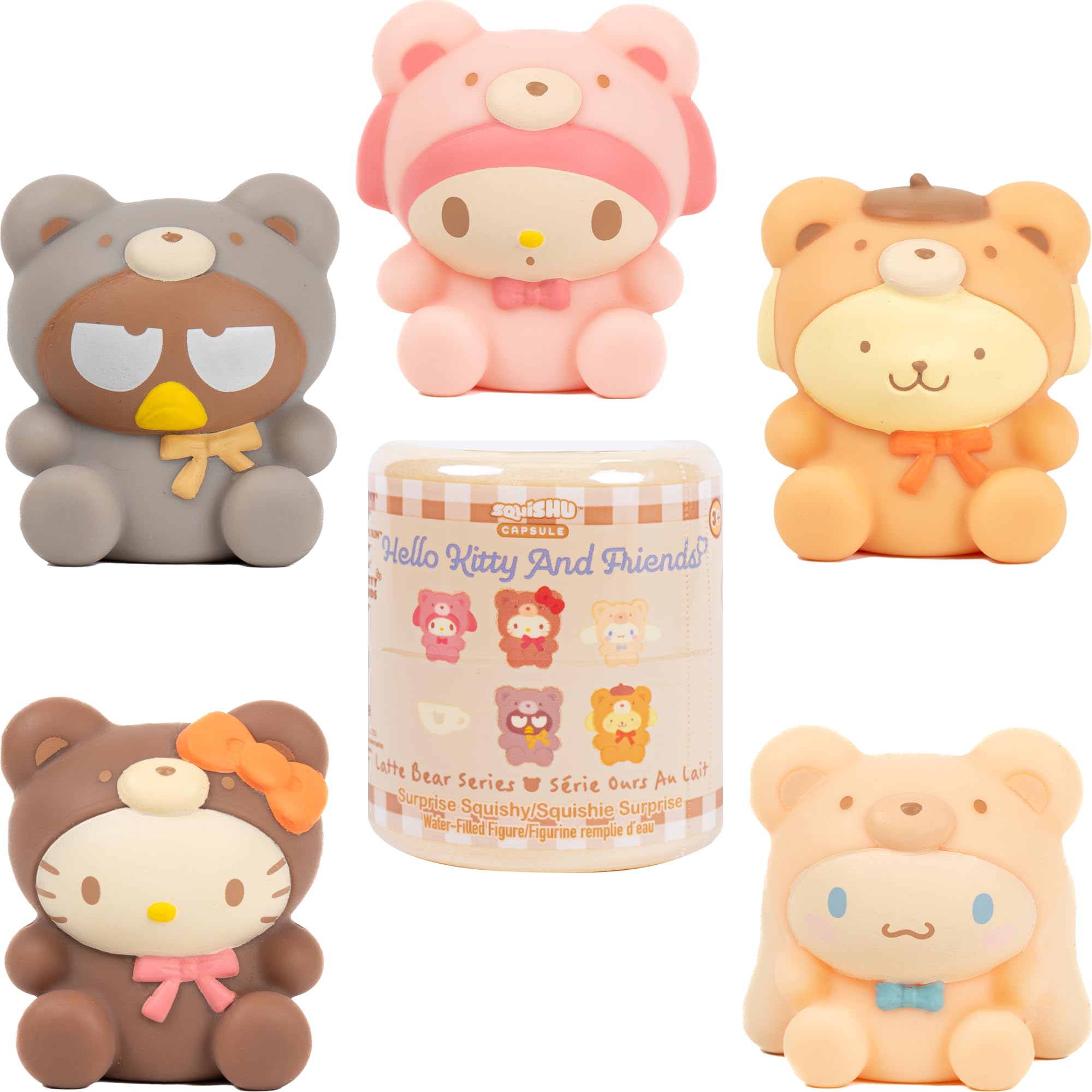 Hamee Sanrio Hello Kitty & Friends Series 7 Latte Bear SquiSHU – Mystery Blind Capsule Squishy Toy (1 Piece)