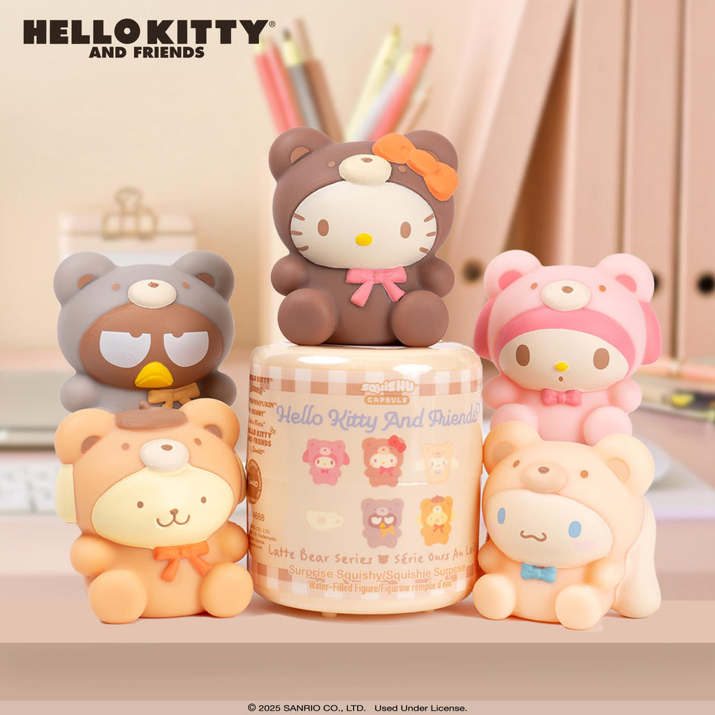 Hamee Sanrio Hello Kitty & Friends Series 7 Latte Bear SquiSHU – Mystery Blind Capsule Squishy Toy (1 Piece)