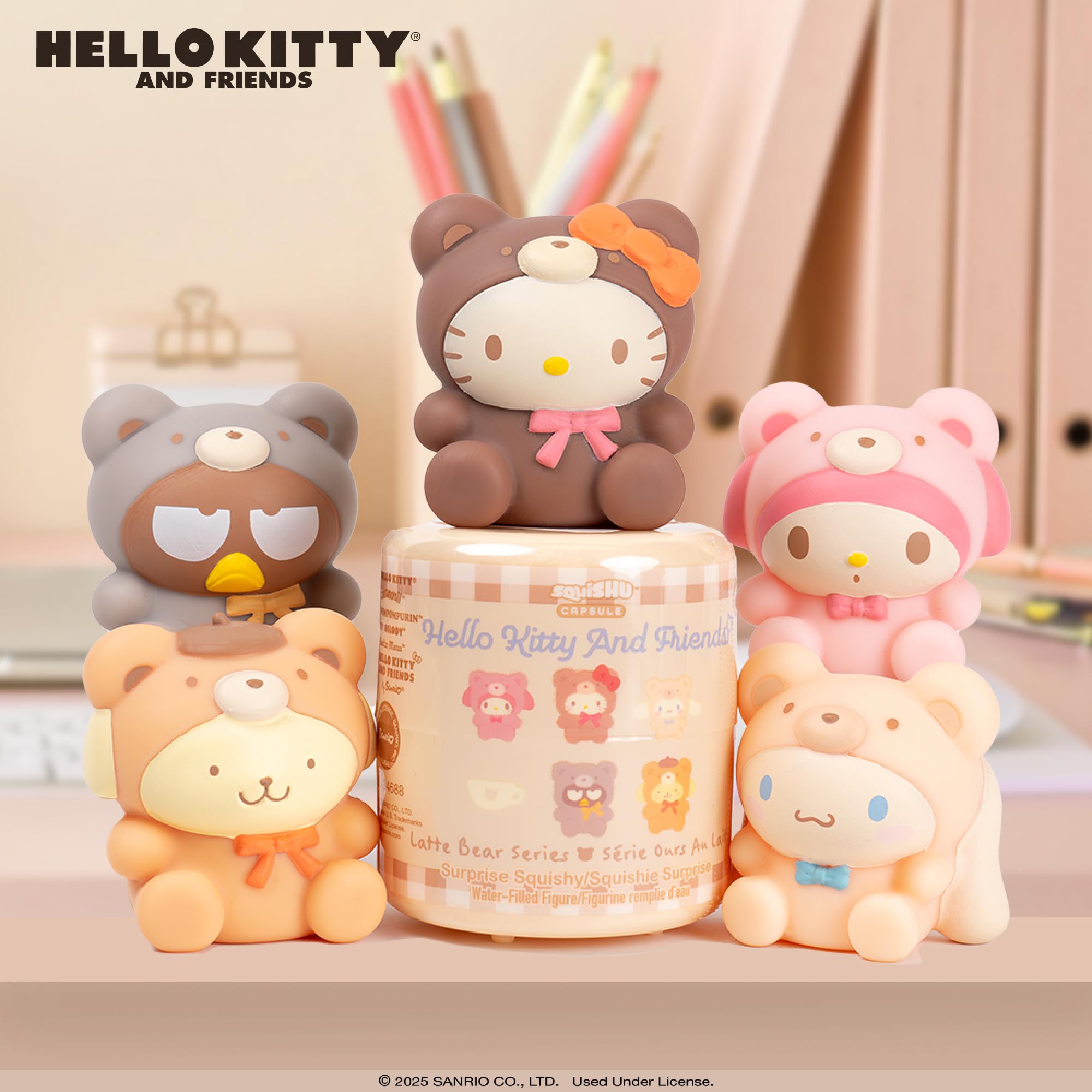 Hamee Sanrio Hello Kitty & Friends Series 7 Latte Bear SquiSHU – Mystery Blind Capsule Squishy Toy (1 Piece)
