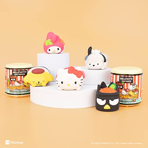 Hamee Sanrio Hello Kitty & Friends Sushi Squishy Blind Capsule – 1 Random Design (Officially Licensed Water-Filled Stress Toy)