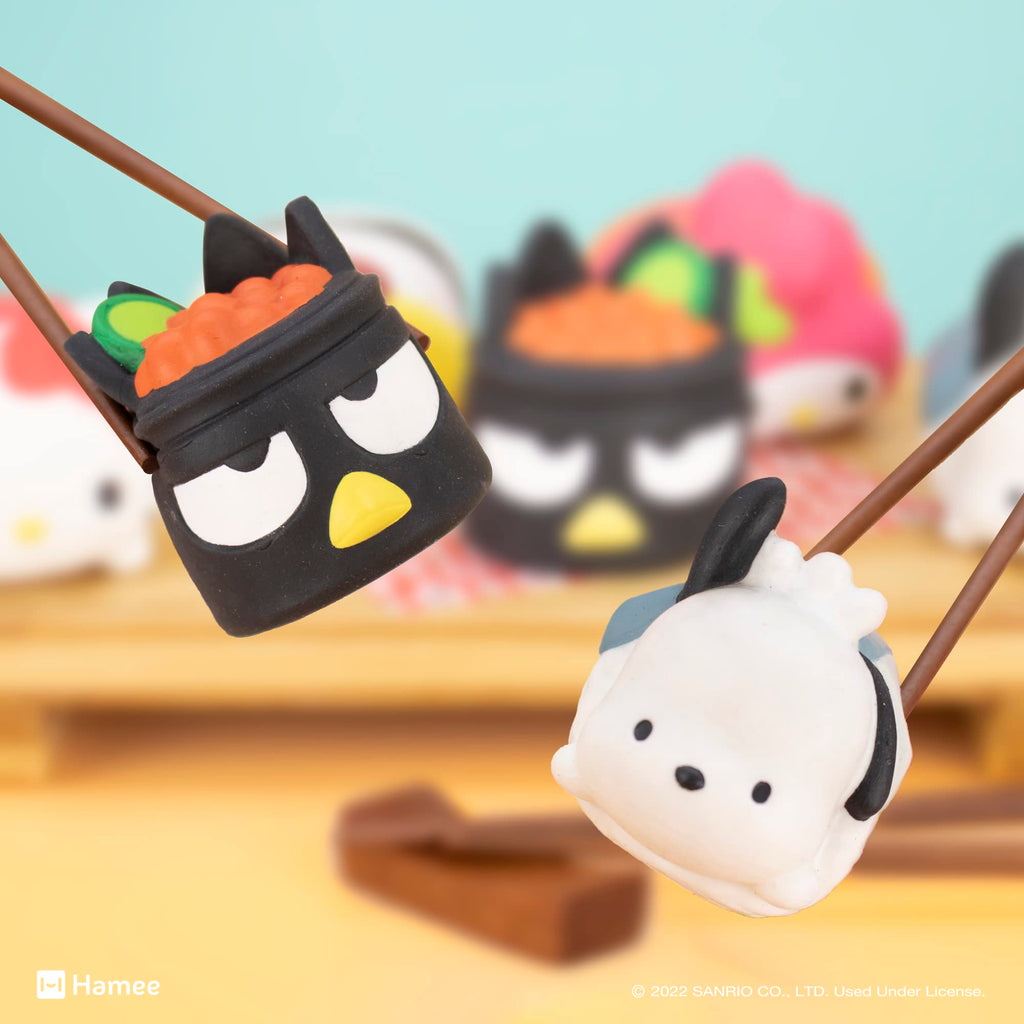 Hamee Sanrio Hello Kitty & Friends Sushi Squishy Blind Capsule – 1 Random Design (Officially Licensed Water-Filled Stress Toy)
