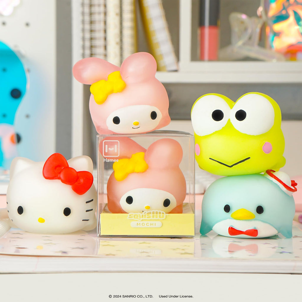 Hamee SquiSHU Sanrio Hello Kitty and Friends Keroppi Mochi Squishy Toy – Stretchy Fidget Sensory Toy