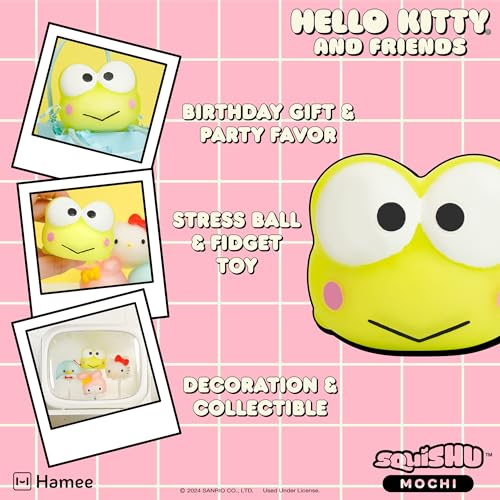 Hamee SquiSHU Sanrio Hello Kitty and Friends Keroppi Mochi Squishy Toy – Stretchy Fidget Sensory Toy