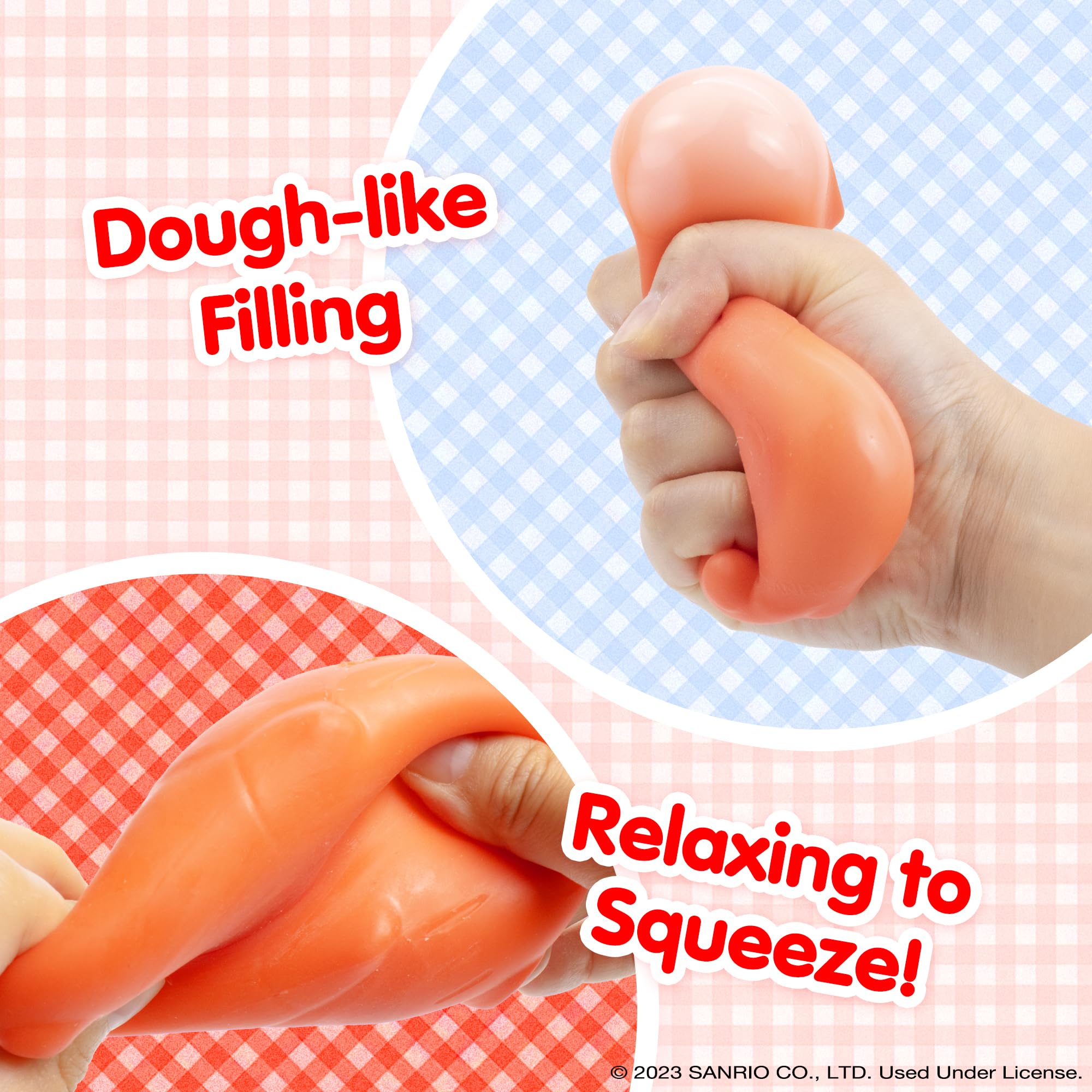 Hamee SquiSHU Sanrio Hello Kitty & Friends Squishy – Stretchy Dough Fidget Toy (Mystery Capsule)