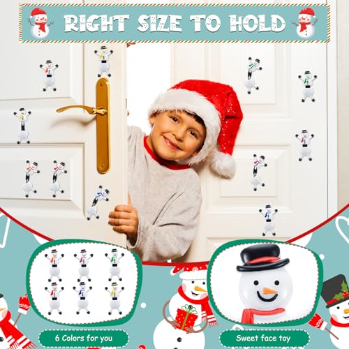 Hanaive 24 Pack Christmas Sticky Wall Toys - Snowman Climbers Party Favors
