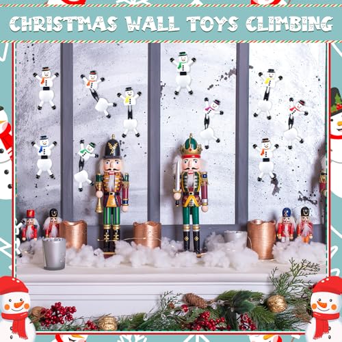 Hanaive 24 Pack Christmas Sticky Wall Toys - Snowman Climbers Party Favors