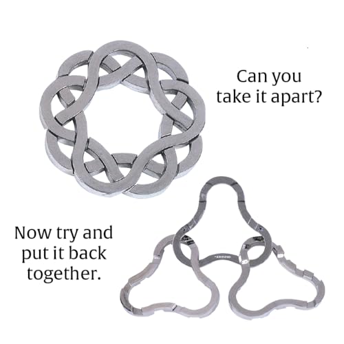 Hanayama Coaster Metal Brainteaser Puzzle – Level 4 Mensa Rated